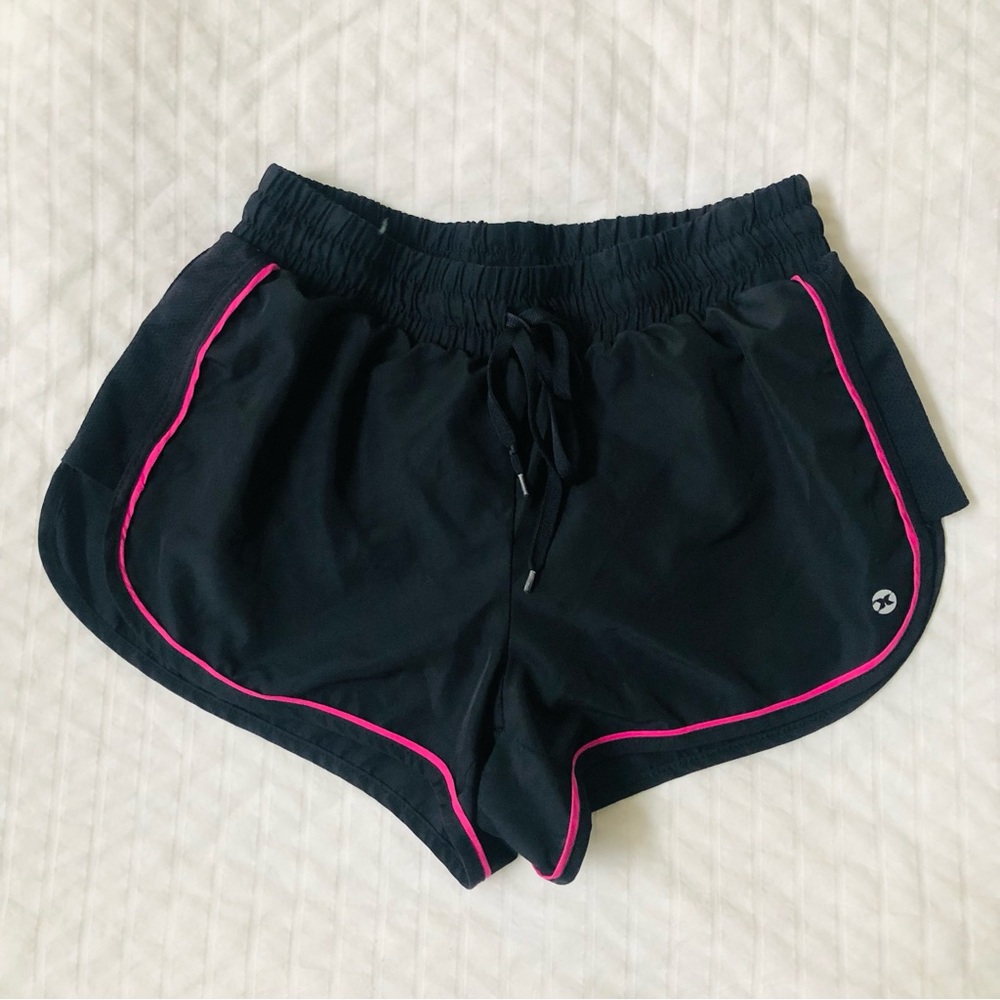 RBX Women’s Black Athletic Shorts with Pink Accents size Small